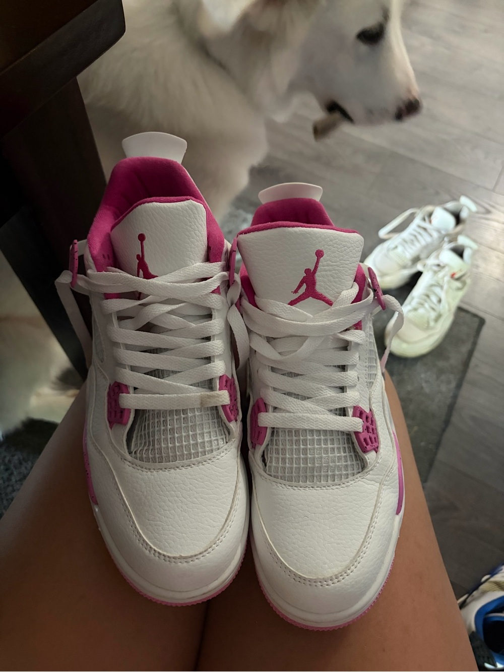 Jordan 4s Hyper Violet - Picture 2 of 5